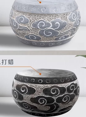 青石柱墩底座空心石柱础垫基石石墩子柱皮圆墩柱顶石庭院柱脚石雕