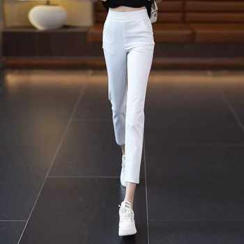 2024 New Suit Pants Women's Spring and Autumn New High Waist Slim Drape Straight Casual Small feet Nine Points Cigarette Pip Pants