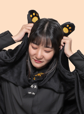 安德森猫办公室午睡毛毯披肩女