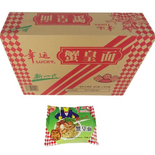 幸运牌蟹皇面 网红泡面蟹黄面方便面即食干吃干脆每包85克潮汕版 - 图3