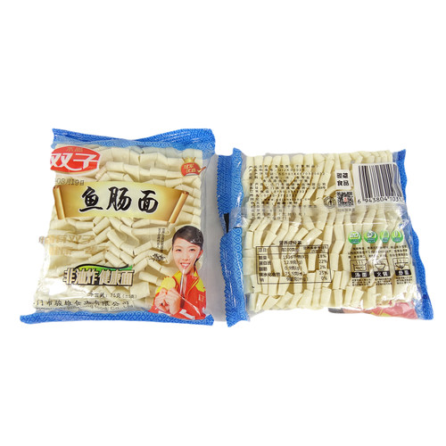 独立包装鱼肠面 鱼腩鹅肠波形刀削粗宽面商用火锅麻辣烫双子一箱 - 图0