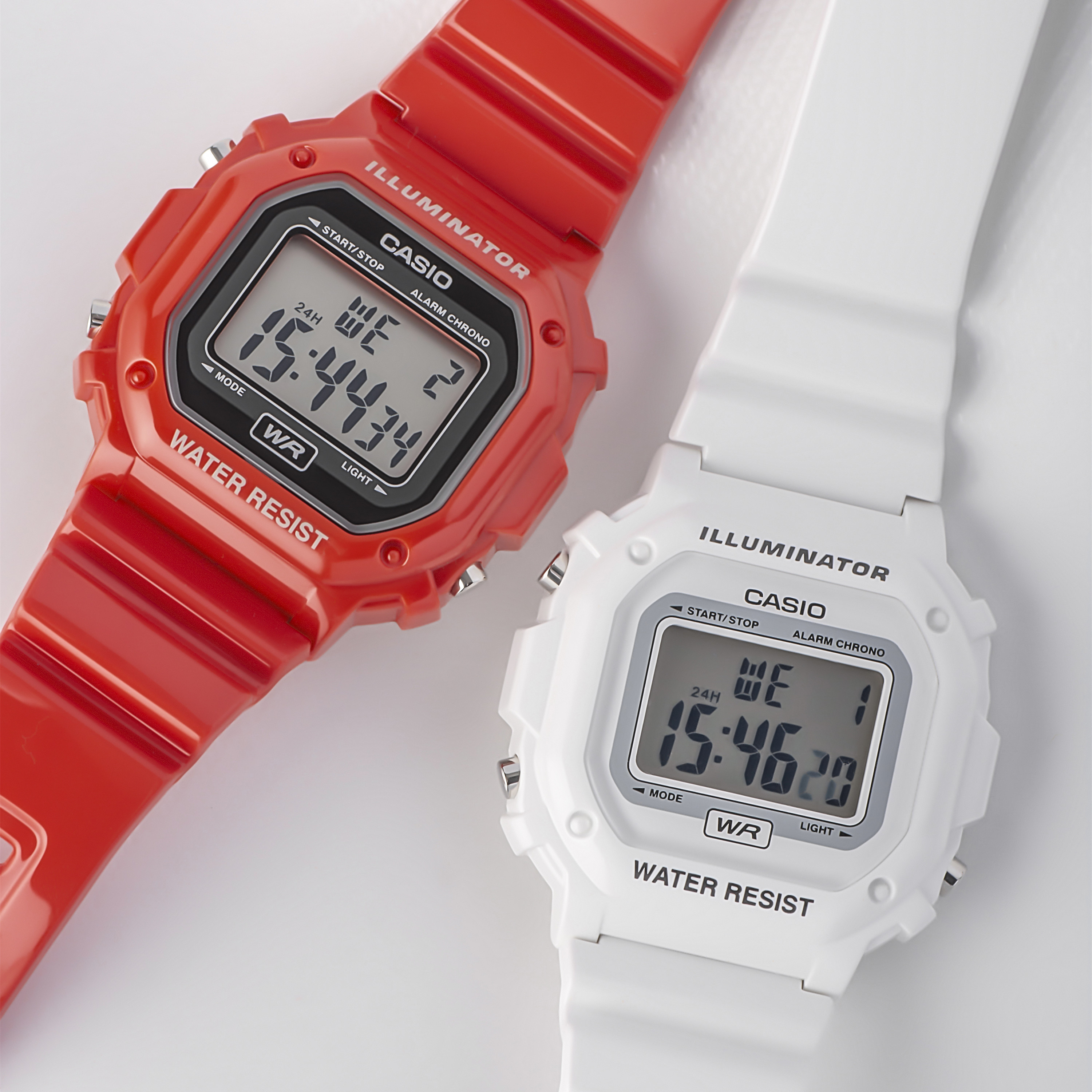 Casio/卡西欧Vintage撞色轮廓线数显小方块防水运动表F-108WH-2A2 - 图2