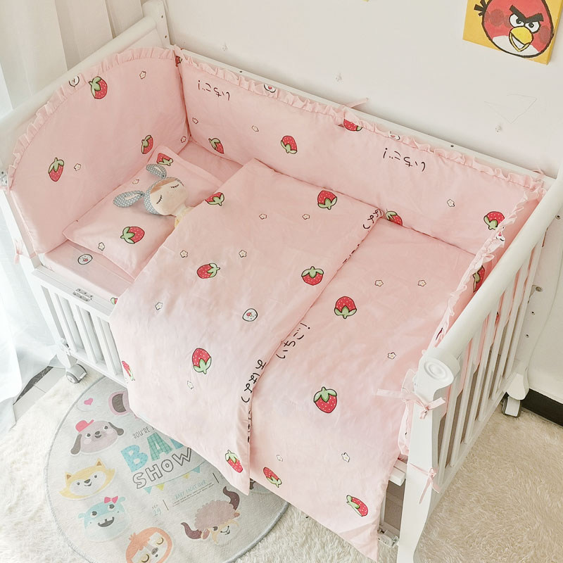 纯棉婴儿床婴儿床上用品定做床围 迪佳萌婴童床品套件
