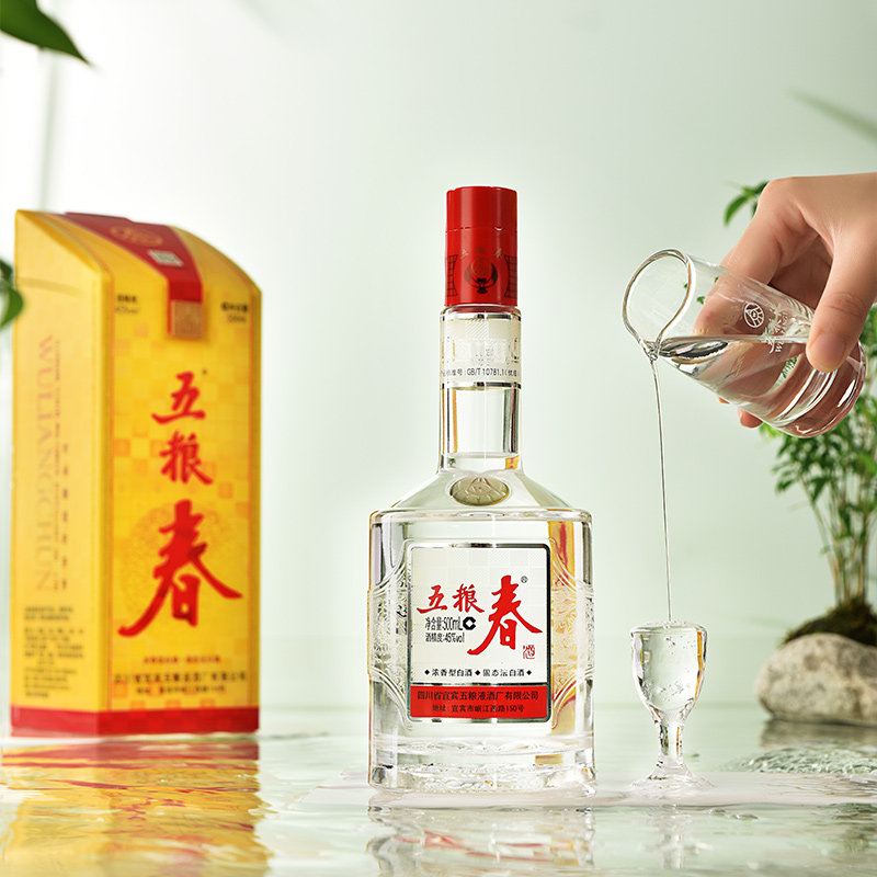 【官方旗舰店】五粮春45度500ml*2瓶 浓香型白酒纯粮食酒送礼宴席
