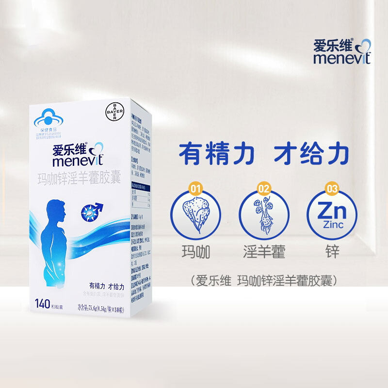 爱乐维menevit锌淫羊藿胶囊玛咖 乐榕融大药房玛咖提取物