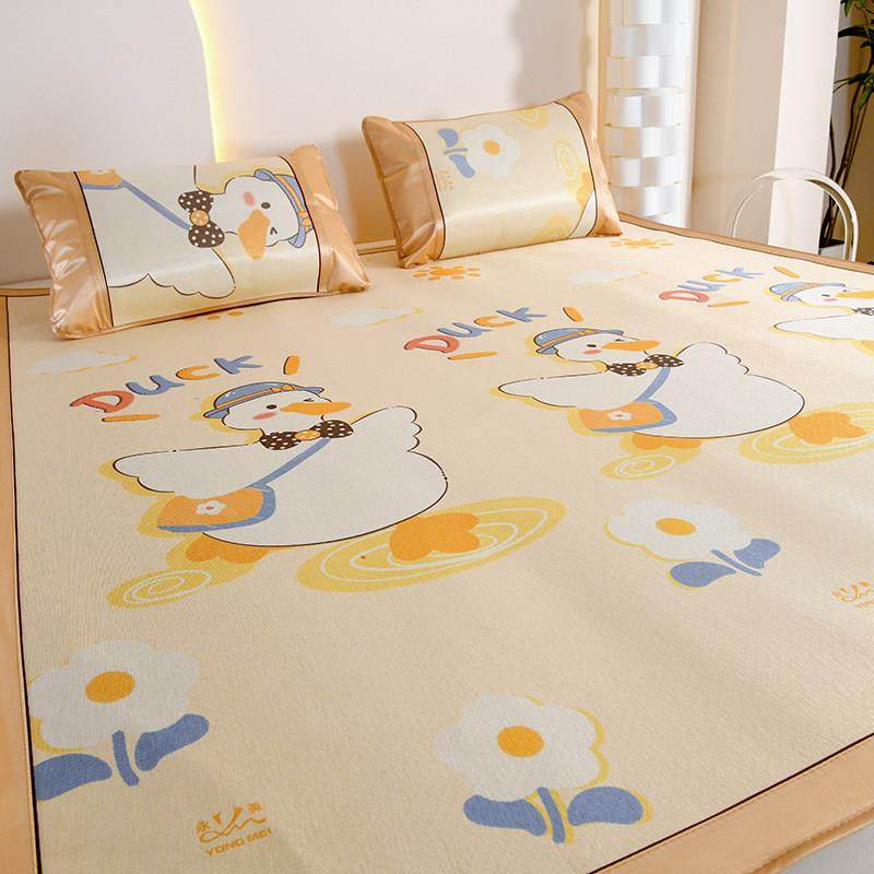 可定制夏季冰丝席双面加厚藤席折叠学生宿舍空调软席子卡通凉席新,淘宝优惠券,粉丝福利购,淘宝优惠卷