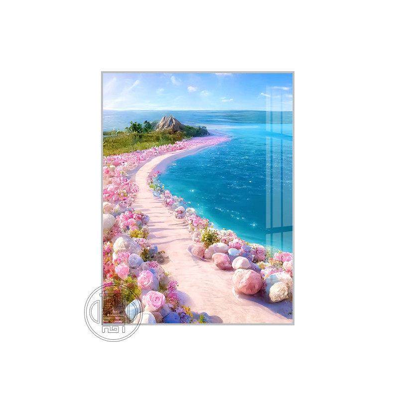 钻石画手工diy玫瑰海岸唯美风景砖石贴画女孩卧室点钻十字绣治愈,淘宝优惠券,粉丝福利购,淘宝优惠卷
