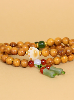 喵爪款DIY黄金檀手链手串厂家规格0.8×40颗民族风小清新文玩首饰