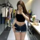 Li Li Clothing sexy low-waist hot diamond cuffed hip denim shorts for women 26 summer new tall and slim pants hot