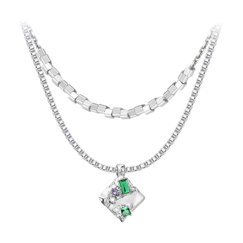 masw麻秀原创设计双层叠戴彩色颈链 麻秀项链