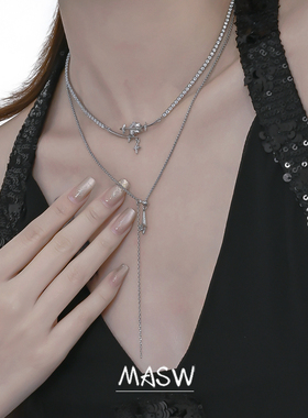 MASW麻秀高级感精致芒星项链时尚
