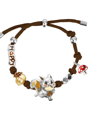 MASW麻秀超萌可爱小松鼠编织手链