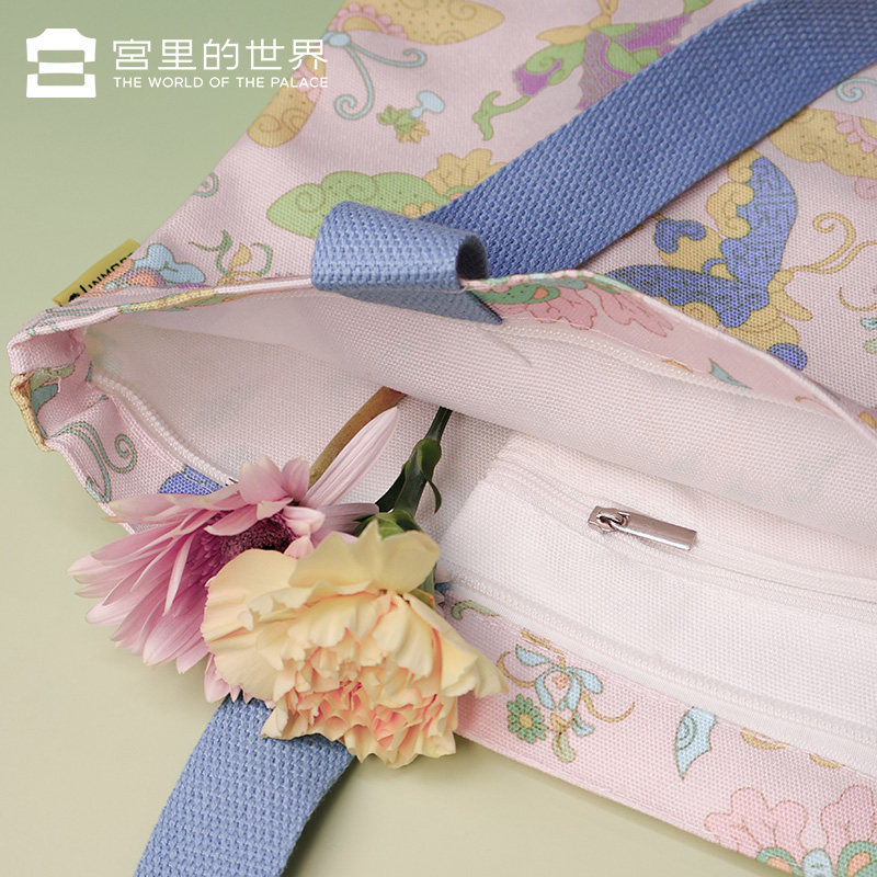 故宫文创宫里的世界百福彩蝶帆布包袋收纳袋生日礼物生日礼物,淘宝优惠券,粉丝福利购,淘宝优惠卷