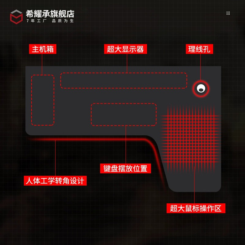 转角式电脑桌台式电竞桌椅套装游戏拐角双人家用卧室L型大书桌子 - 图0