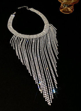 人之初唐嫣曲梦同款项链女款2026新款水钻吊坠流苏饰品颈链锁骨链