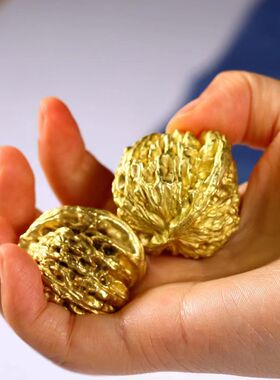 实心黄铜送长辈手把玩件