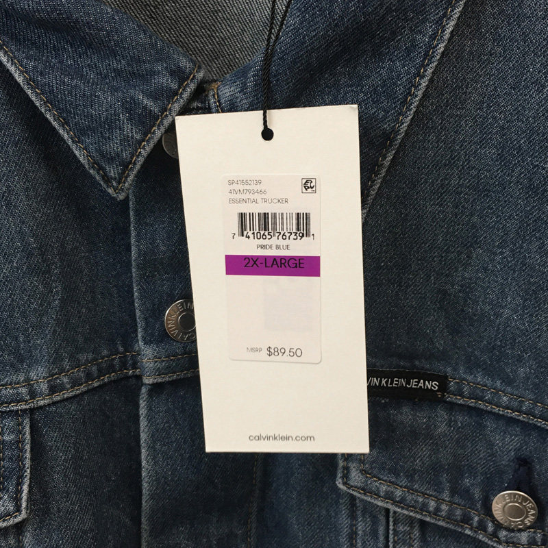 calvin klein男士纯棉牛仔宽松夹克 CZ168海外夹克