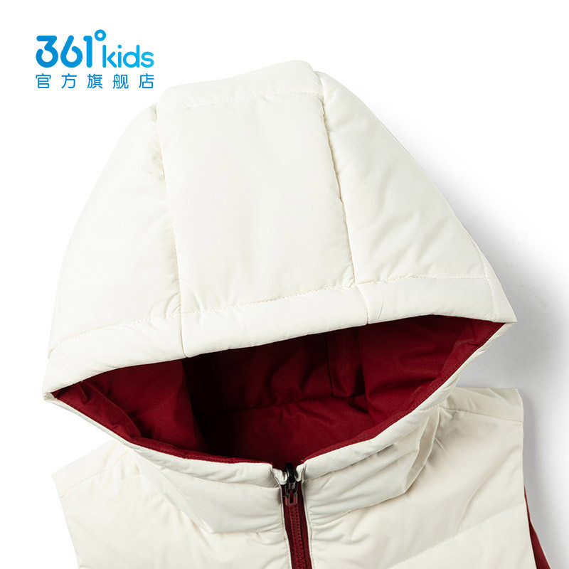 【商场同款】361童装女童两面穿羽绒马甲中大童秋冬新款保暖上衣,淘宝优惠券,粉丝福利购,淘宝优惠卷