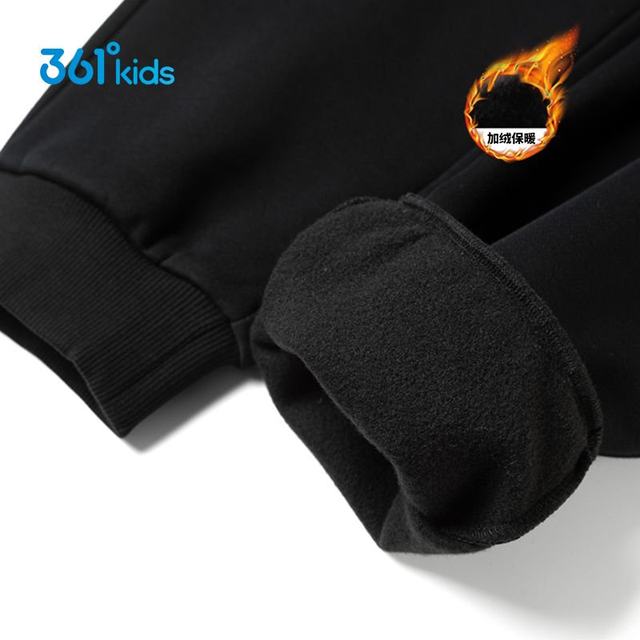 Shopping mall genuine 361 children's clothing and shoes 2025 autumn and winter new style knitted thickened sports trousers for men, middle and large children