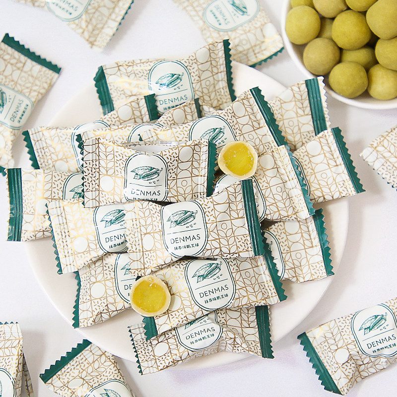 丹玛仕/DENMAS抹茶味软糖高颜值喜糖休闲小零食散装招待网红爆款,淘宝优惠券,粉丝福利购,淘宝优惠卷