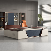Light Extravagant Baking Varnish Boss Desk Brief Modern Office Big Bandae President Table Chairs Combined Office Furniture