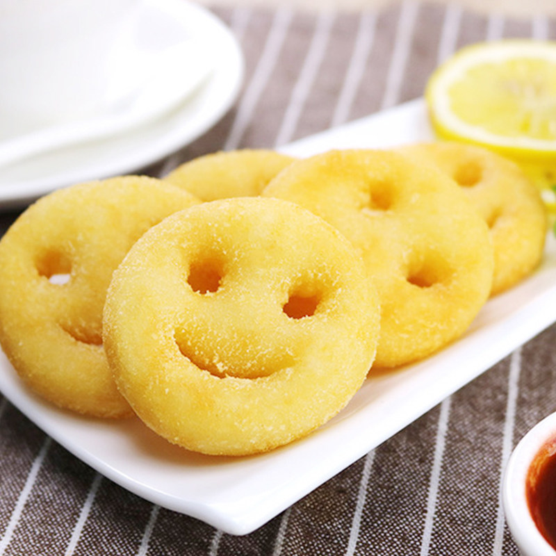 麦肯表情薯饼笑脸网红油炸小吃美食冷冻半成薯条西餐点心商用食品