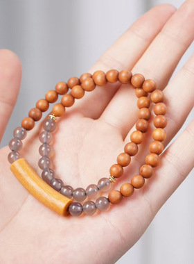 一款芭比檀香DIY手链厂家批发规格0.6男女简约风手持首饰装饰念珠