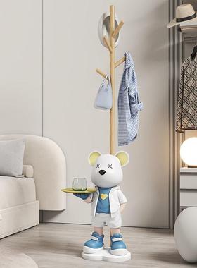潮流暴力熊衣帽架客厅大型落地摆件家里卧室床头房间装饰品服装店