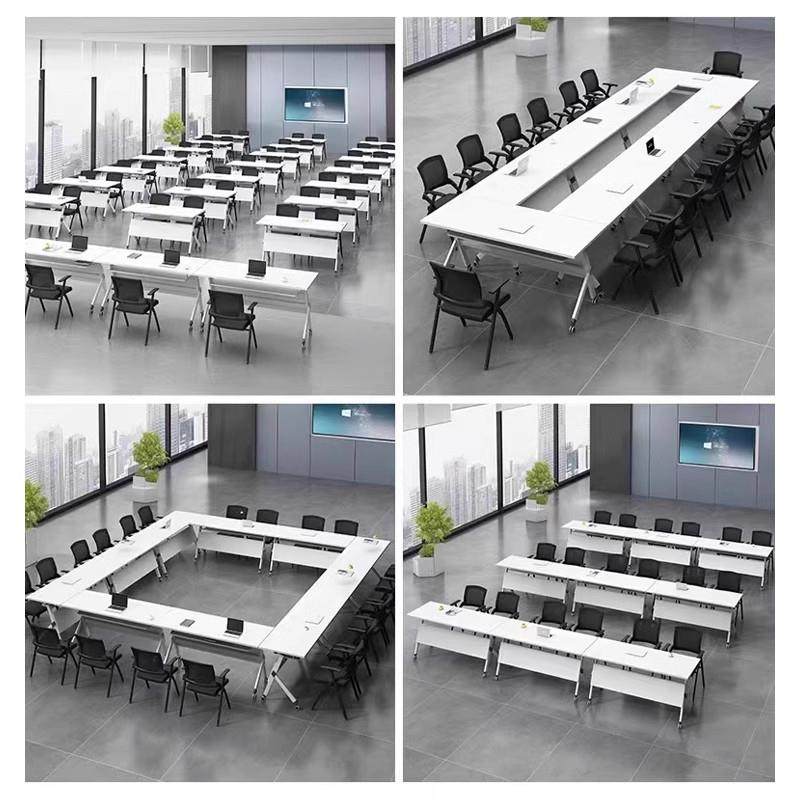 折叠培训桌椅组合可拼接翻板桌移动长条桌辅导班课桌带轮会议桌椅,淘宝优惠券,粉丝福利购,淘宝优惠卷