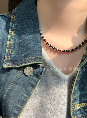 晚睡的桔梗I叠戴彩色项链