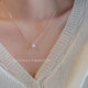 Platycodon that sleeps late, heart goes to the moon, light luxury French freshwater pearl necklace mini simple commuter snake bone chain for women