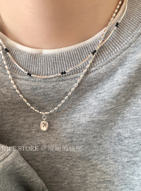 晚睡的桔梗I韩系简约叠戴项链