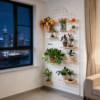 Perforated board storage rack wall display rack