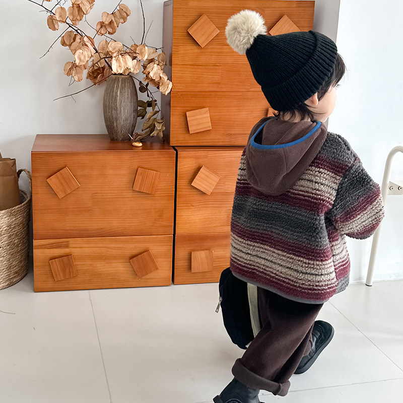 阿小轩童装2025冬季新款【节日氛围感】儿童两面穿毛绒棉服外套潮,淘宝优惠券,粉丝福利购,淘宝优惠卷