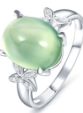 POLYSUTT母亲节祖玛绿玛瑙绿刚玉绿宝石绿猫眼石复古镶钻戒指女