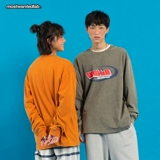 MothWantedLab 20FW Retro Old Logo Printed Long -Sleeved T -Fork National Pare Pare Top Mwtd