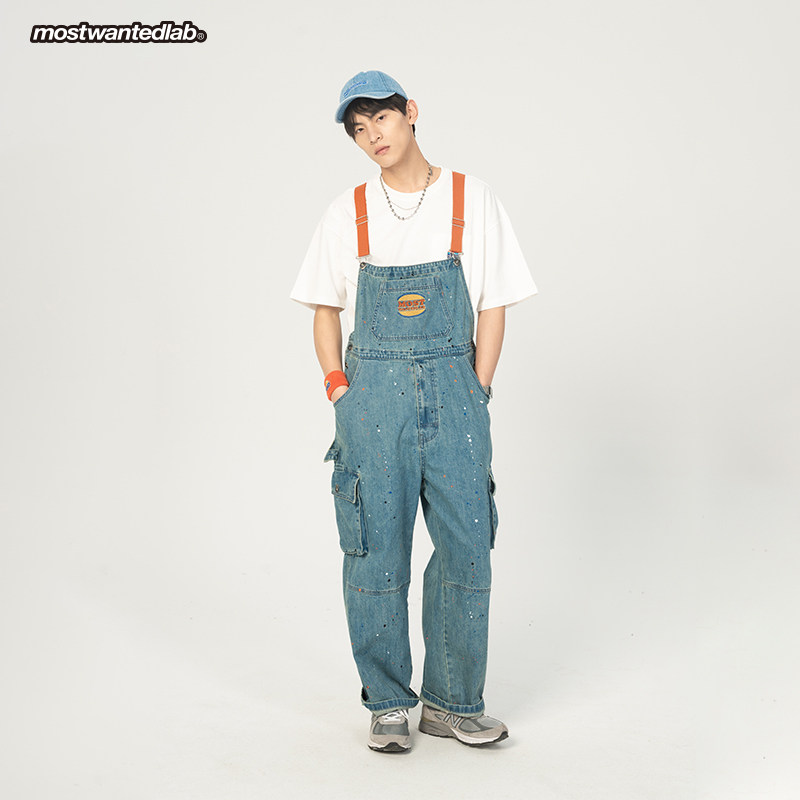 mostwantedlab国潮水洗汉堡长裤 mostwantedlab牛仔裤