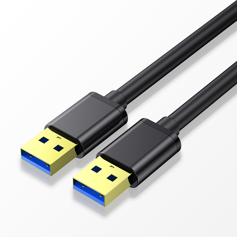 双头usb3.0数据线公对公双公头连接线转传输移动硬盘盒笔记本电脑散热器机顶盒写字板车载双面二两头接口