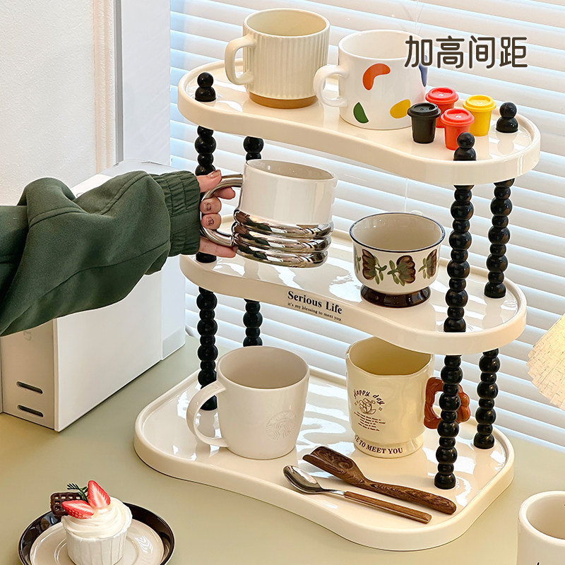 杯架高级感轻奢桌面杯子收纳盒餐边柜水杯架子水吧咖啡茶杯放置架,淘宝优惠券,粉丝福利购,淘宝优惠卷