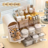 Integrated cosmetics storage slanted makeup brush barrel