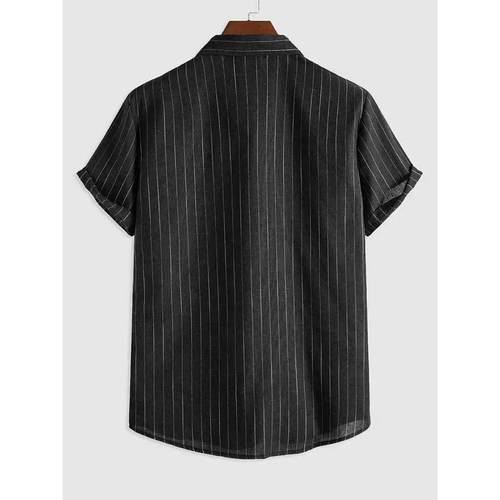 Button Blouses Turn-down Collar Shirt Summer Streetwear Tops - 图0