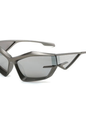 2023新款未来科技感墨镜男欧美ins个性凹造型猫眼太阳眼镜女glass