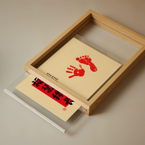 Детские отпечатки рук и ног, памятная картина для новорожденных, сувенир, прозрачная фоторамка