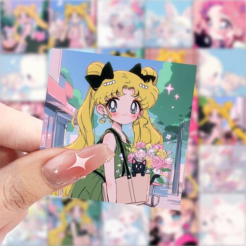 177张美少女战士贴纸二次元漫画卡通周边装饰手账桌面diy可爱贴画 - 图2