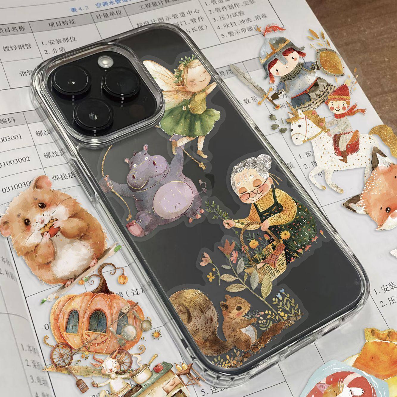 100张童话贴纸卡通可爱Q版装饰小图案手账行李箱桌面手账防水贴画,淘宝优惠券,粉丝福利购,淘宝优惠卷