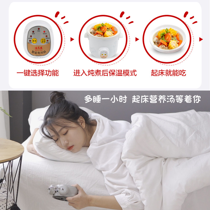 全自动陶瓷养生宝宝辅食家用电砂锅 旺兔缘电炖/煮粥锅/文火炉