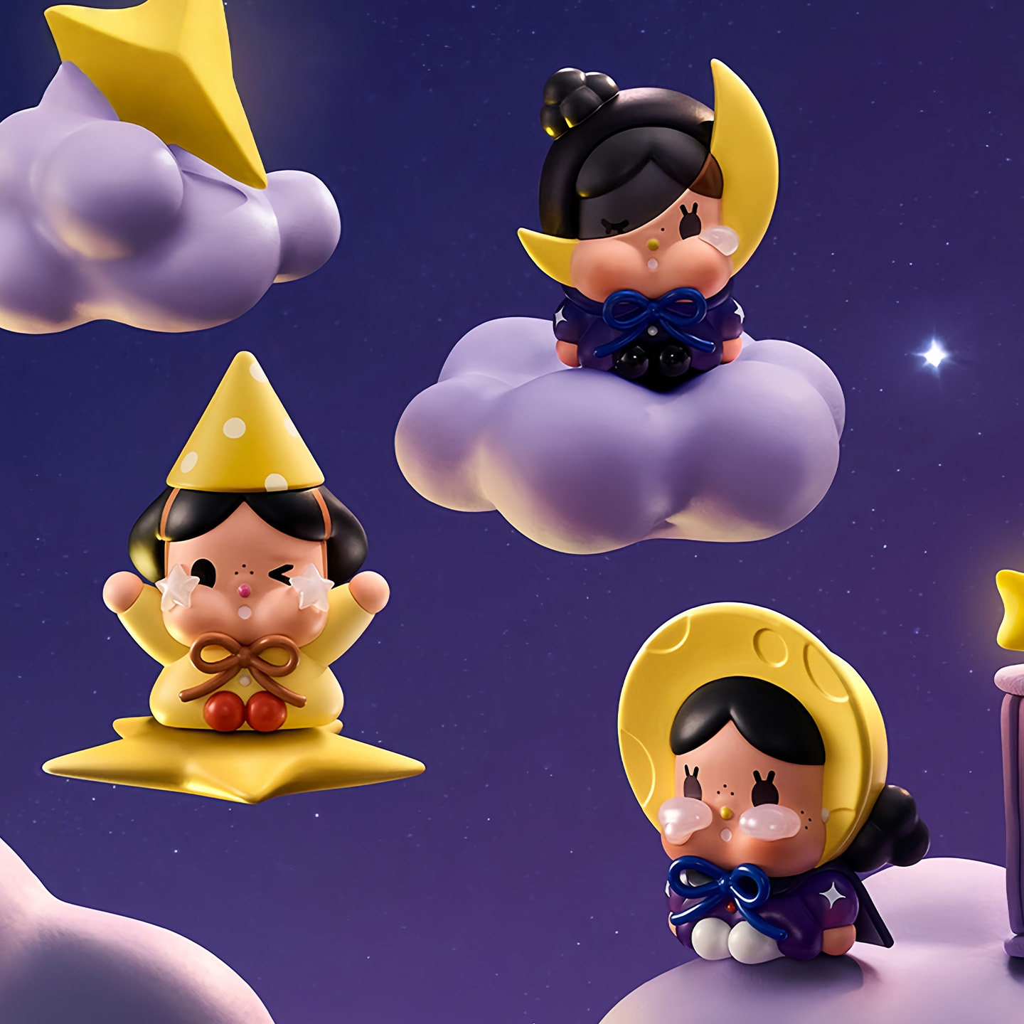 POPMART泡泡玛特CRYBABY出走的月亮坐坐系列手办盲盒摆件潮玩礼物,淘宝优惠券,粉丝福利购,淘宝优惠卷