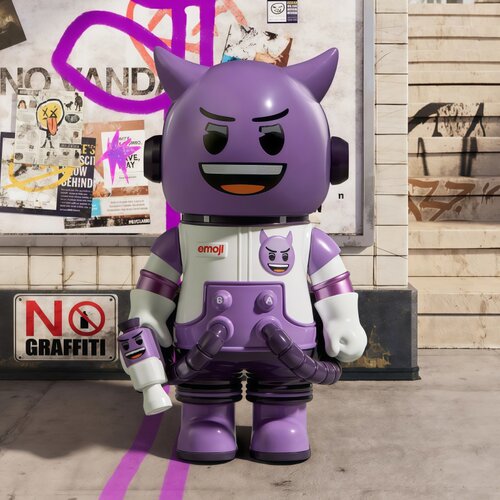 POPMART泡泡玛特MEGA SPACE MOLLY100% emoji系列盲盒4代手办公仔 - 图2