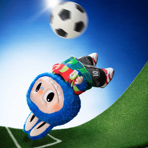 泡泡玛特LABUBU世界杯FIFA Catch the Win搪胶毛绒公仔labubu大娃 - 图0