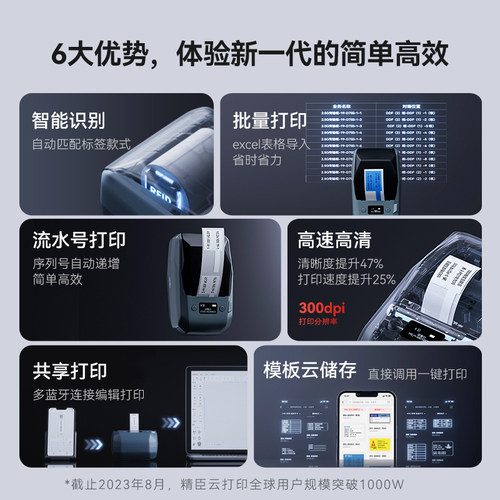 精臣M2热转印线缆标签打印机智能小型手持蓝牙通信电力机房耐高温阻燃网线空开配电箱开关标识工厂设备铭牌 - 图2